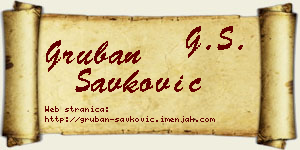 Gruban Savković vizit kartica